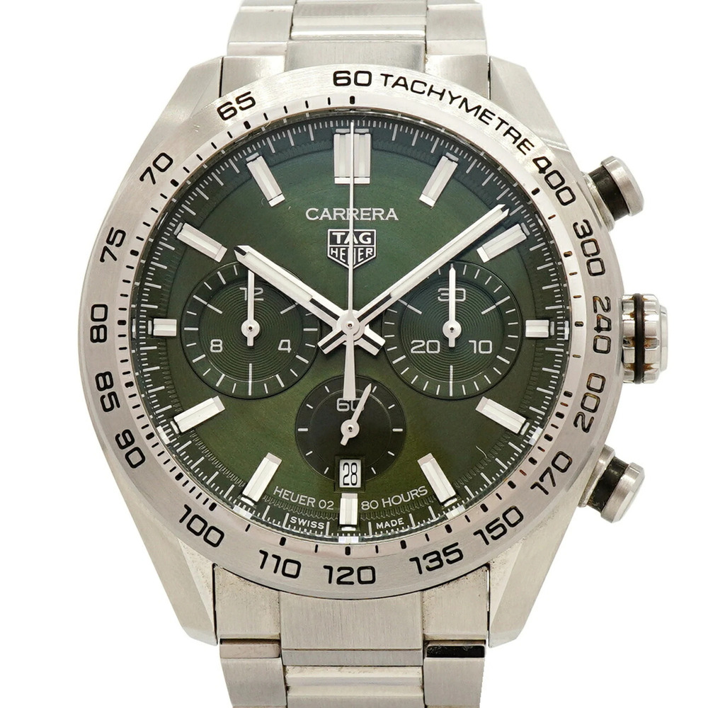 TAG Heuer Carrera Calibre 02 Sport CBN2A10 Green Dial Men's Watch